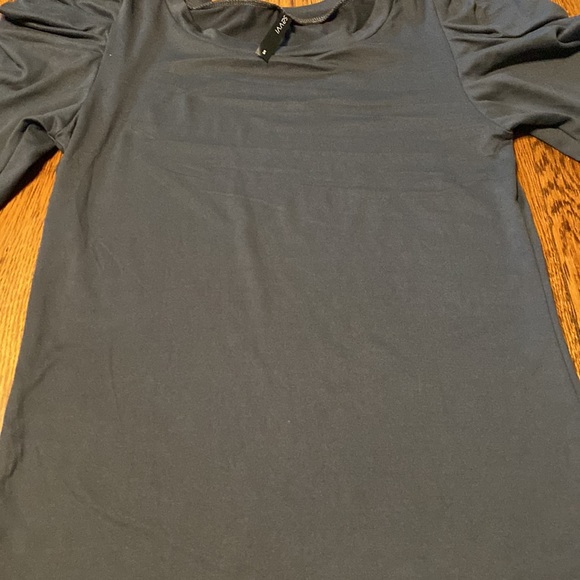 NWOT Savvi MILAN Small Gray Puff Sleeve Top - Picture 11 of 11